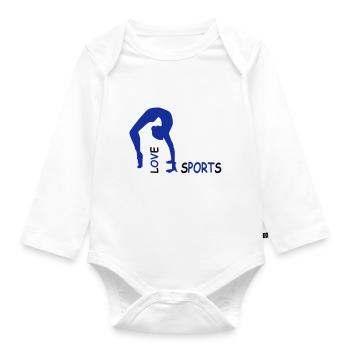 sports - Organic Longsleeve Baby Bodysuit - white - Front