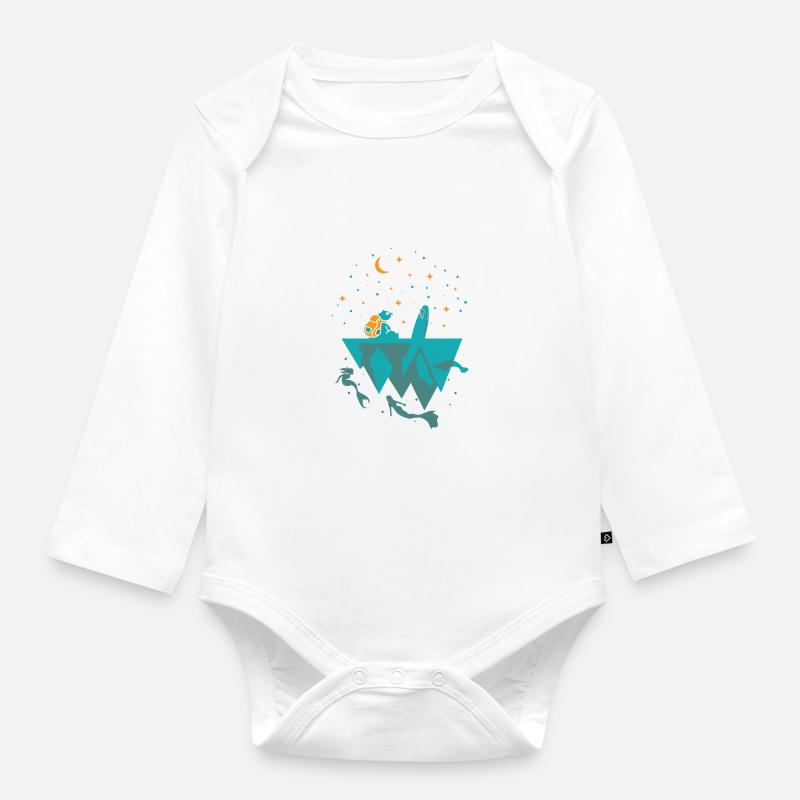 surfbar - Body Bébé bio manches longues - blanc