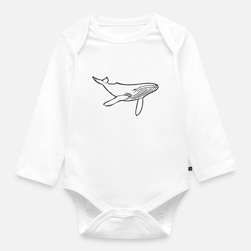 Wal - Baby Bio-Langarm-Body - Weiß