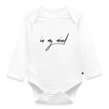 In my mind - Organic Longsleeve Baby Bodysuit - white - Front