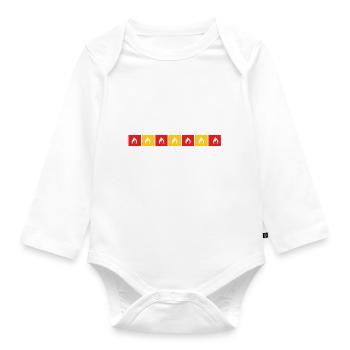 Firefighters I fight what you fear, gifts - Organic Longsleeve Baby Bodysuit - white - Front