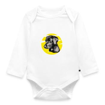 Labrador - Organic Longsleeve Baby Bodysuit - white - Front