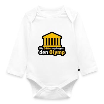 Die Goetter verlassen den Olymp Abitur Spruch - Baby Bio-Langarm-Body - Weiß - Vorne