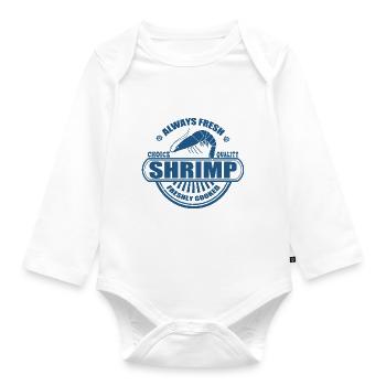 Shrimp - Baby Bio-Langarm-Body - Weiß - Vorne