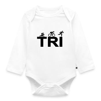 triathlon - Organic Longsleeve Baby Bodysuit - white - Front