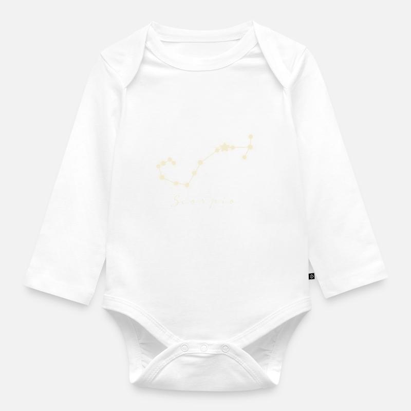 Scorpion du zodiaque - Body Bébé bio manches longues - blanc