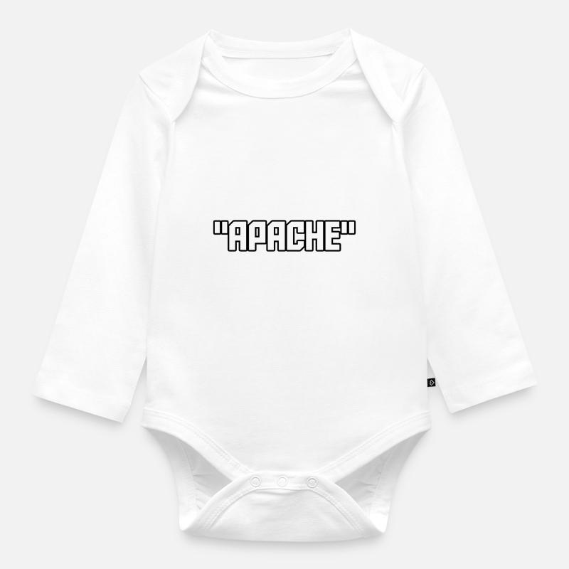 Apache - Baby Bio-Langarm-Body - Weiß