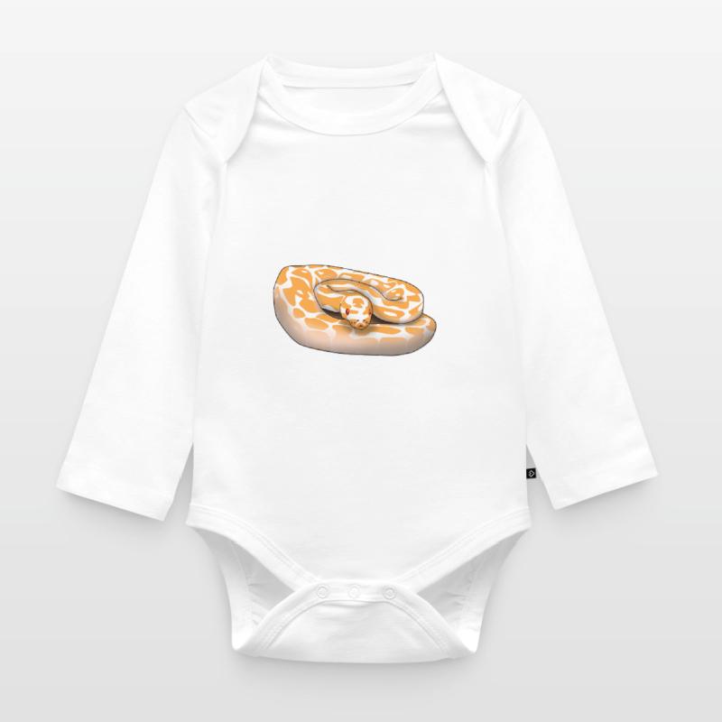 Lavender Albino Ball Python (Python regius) Schla Organic Longsleeve Baby Bodysuit
