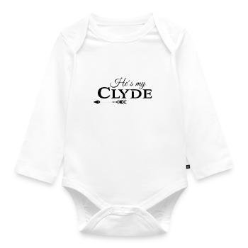 Bonnie & Clyde (part2) Partnerlook love Geschenk - Baby Bio-Langarm-Body - Weiß - Vorne
