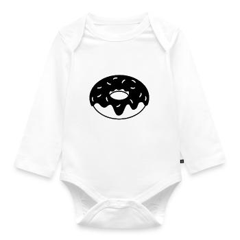 donut - Organic Longsleeve Baby Bodysuit - white - Front