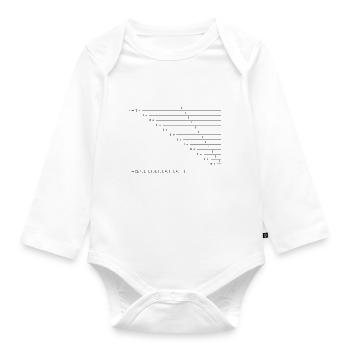 Le nombre d'Euler comme rupture de chaîne - Body Bébé bio manches longues - blanc - Devant