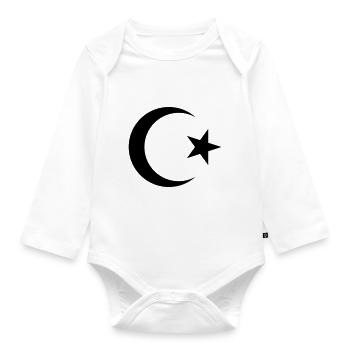 Quranic verse Muslim Islam Halal DAWA gift Allah - Organic Longsleeve Baby Bodysuit - white - Front