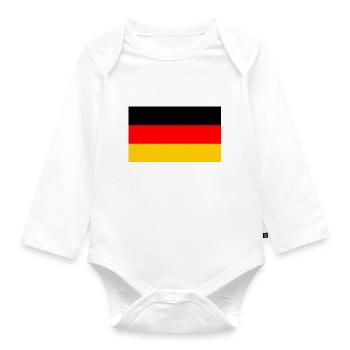 German Flag - German Flag - Organic Longsleeve Baby Bodysuit - white - Front