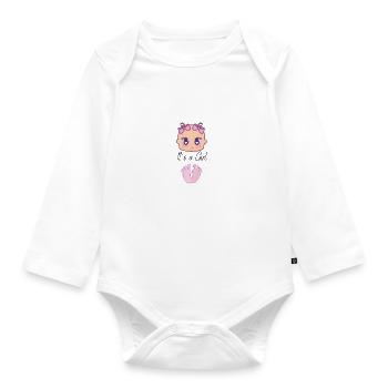 Bébé fille - Body Bébé bio manches longues - blanc - Devant
