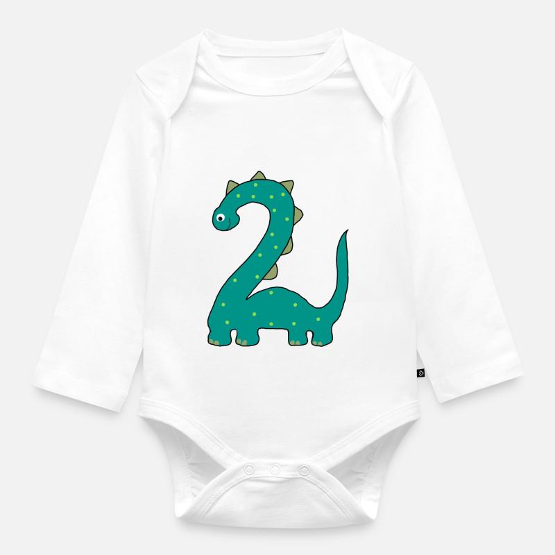 Langhals 2 - Baby Bio-Langarm-Body - Weiß