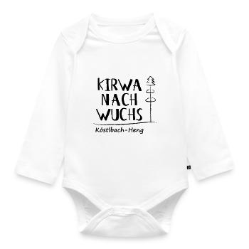 Kirwanachwuchs - Baby Bio-Langarm-Body - Weiß - Vorne