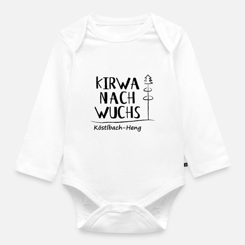 Kirwanachwuchs - Baby Bio-Langarm-Body - Weiß