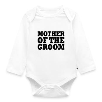 Mother of the groom - Organic Longsleeve Baby Bodysuit - white - Front