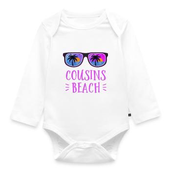 Cousins Beach - Organic Longsleeve Baby Bodysuit - white - Front