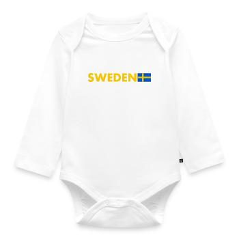 Schweden - Baby Bio-Langarm-Body - Weiß - Vorne