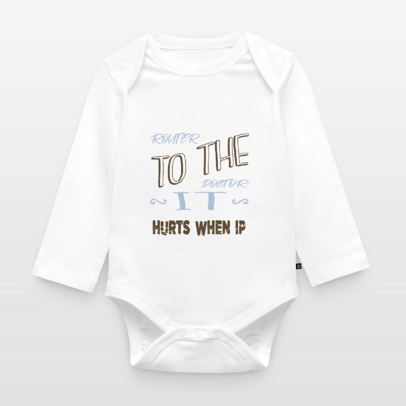 statement programming humor hacker fans Baby Bio-Langarm-Body