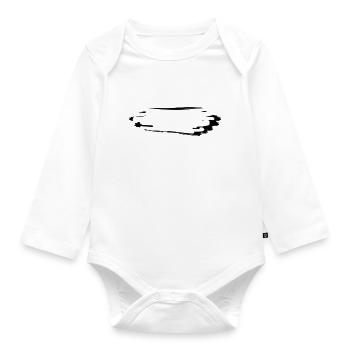 Dash Symbol Cracks - Organic Longsleeve Baby Bodysuit - white - Front