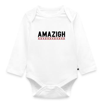 Imazighen Amazigh Berber - Baby Bio-Langarm-Body - Weiß - Vorne