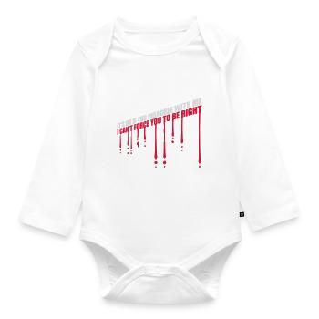 Vous n’êtes pas d’accord avec moi - Body Bébé bio manches longues - blanc - Devant