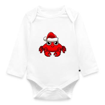 Crab Comic Christmas - Body Bébé bio manches longues - blanc - Devant