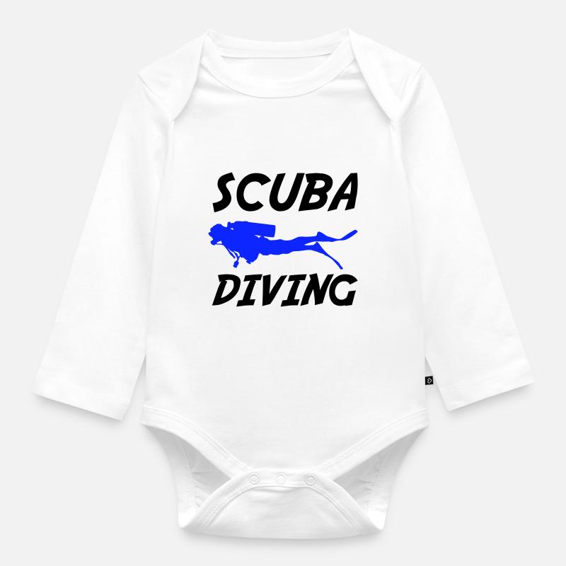 scuba diving - Baby Bio-Langarm-Body - Weiß