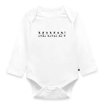 Joyeuse fête te des mères - Maman - Body Bébé bio manches longues - blanc - Devant