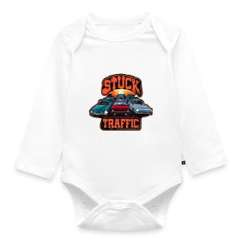 TRAFFIC JAM - Organic Longsleeve Baby Bodysuit - white - Front