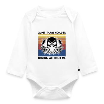 Autolackierer Angebot für Karosserietechniker - Baby Bio-Langarm-Body - Weiß - Vorne