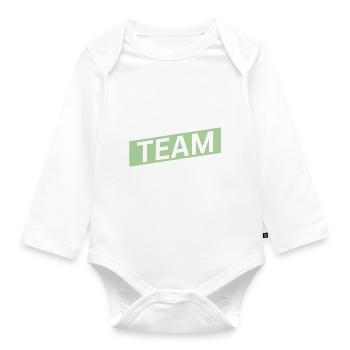 Cricket Team - Baby Bio-Langarm-Body - Weiß - Vorne