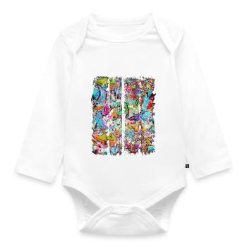 art digitalart graphicdesign vector art graphics - Organic Longsleeve Baby Bodysuit - white - Front