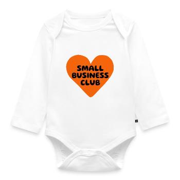 small business club - Baby Bio-Langarm-Body - Weiß - Vorne