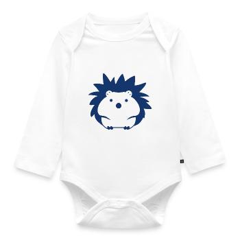 Igel - Baby Bio-Langarm-Body - Weiß - Vorne