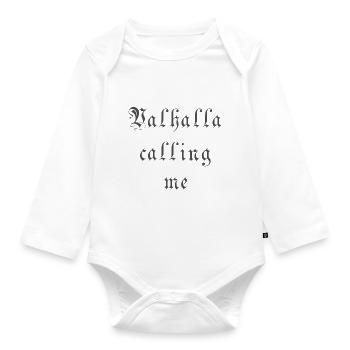 Walhalla ruft mich - Baby Bio-Langarm-Body - Weiß - Vorne