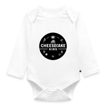 Cheesecake King 6 - Body Bébé bio manches longues - blanc - Devant