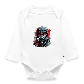 Apocalypse / Doomsday / Destruction / Anarchy - Organic Longsleeve Baby Bodysuit - white - Front