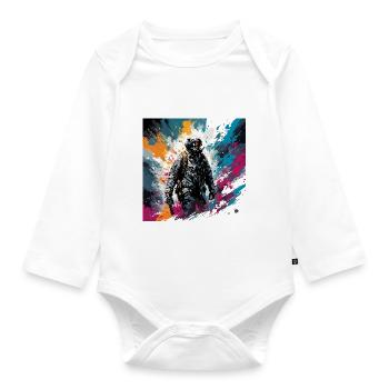 Apocalypse / Doomsday / Destruction / Anarchy - Organic Longsleeve Baby Bodysuit - white - Front