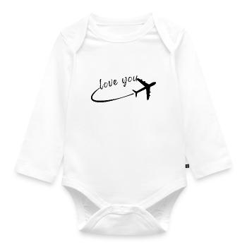 love you - Baby Bio-Langarm-Body - Weiß - Vorne