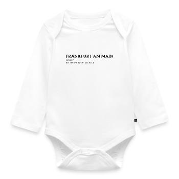 Frankfurt am Main Hesse coordinates - Organic Longsleeve Baby Bodysuit - white - Front
