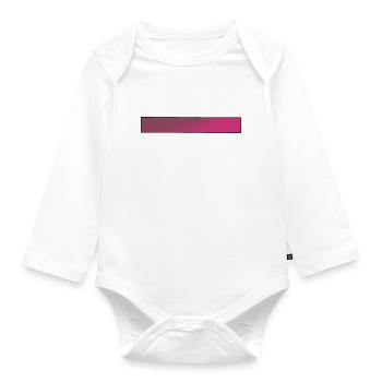 Gradient Pink Bars - Organic Longsleeve Baby Bodysuit - white - Front