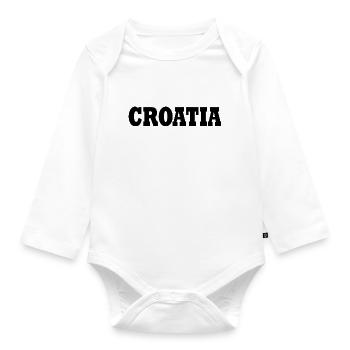 Croatia - Organic Longsleeve Baby Bodysuit - white - Front