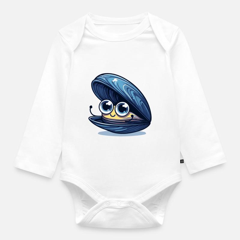 Bébés moules - Body Bébé bio manches longues - blanc