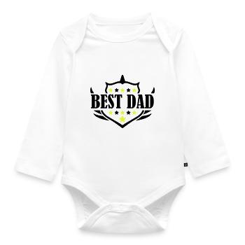best dad - Baby Bio-Langarm-Body - Weiß - Vorne