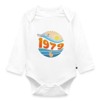 Retro 1979 – Célébration de 46 années légendaires - Body Bébé bio manches longues - blanc - Devant