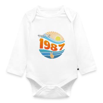 Legendary Since 1987 – 38 Years of Greatness - Organic Longsleeve Baby Bodysuit - white - Front