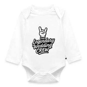 Wedding Crew Wedding Party - Organic Longsleeve Baby Bodysuit - white - Front